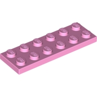 Lego destička 2x6, světle růžová (4625633)